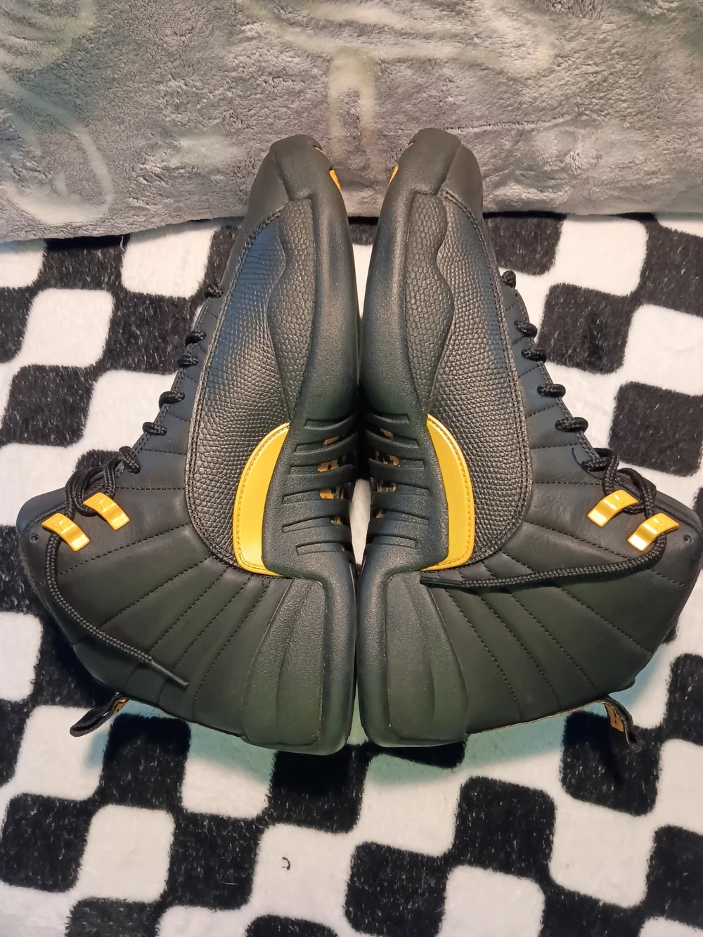 Jordan Men’s Black Sneakers with Yellow Accents
